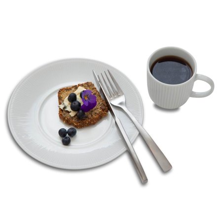 Modern House - Glass & porselen Contour asiette vit 21cm Hvit