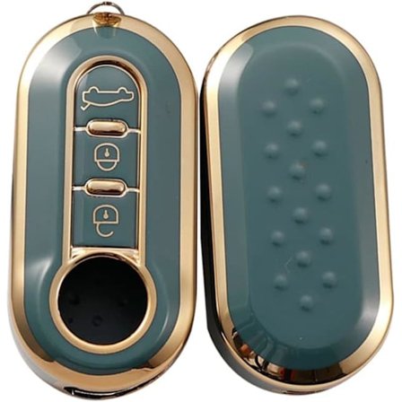 Morandi Grå - Fiat 500 Panda Grande Punto Bravo Scudo 3-knappars fjärrkontroll i silikon