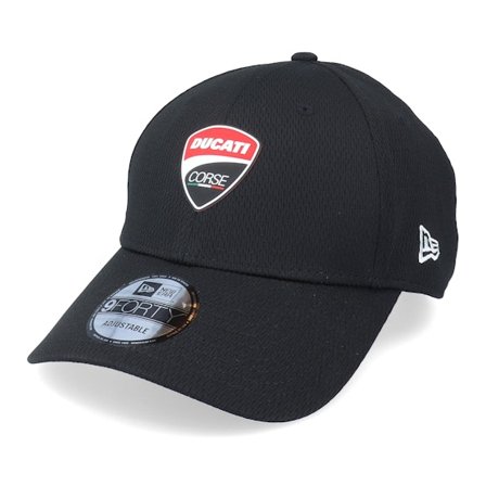 New Era - Ducati Ducati Dashmark Mesh 9FORTY Black Adjustable Adjustable Black Cap - Motor @ Hatstore