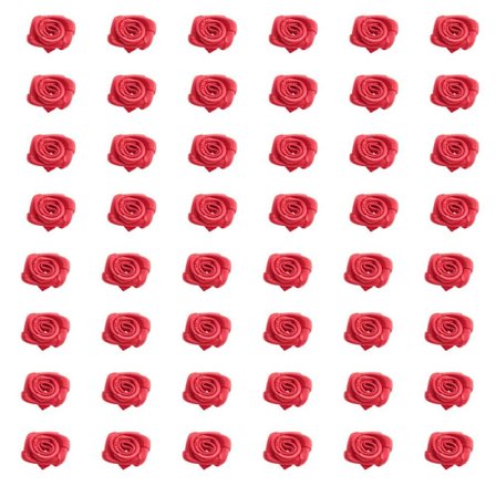 50 kpl Satin Ribbon Roses Mini Flowers Pienet ruusukkeet