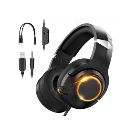 Gaming Headset för Ps4 Xbox One Nintendo Switch Pc Mac Laptop Gaming Hörlurar med Mikrofon och Led Ljus Bas Surround YEMAESRE