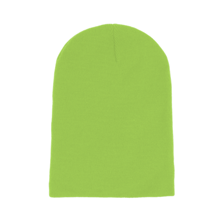 Beechfield - Vert longbeanie Bonnet - Lime Green Long Blank Beanie @ Hatstore