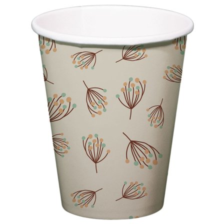 Pappkopper Blomstring Beige 8-pakning