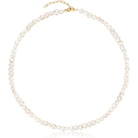 Choker Halskæde Kæde Halskæde 5mm Kultiveret Håndplukket Fin