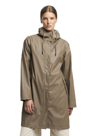 Tenson Apelviken Rain Coat Women Regnjackor Dam Brun XL