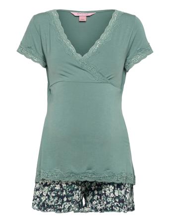 Pj Short Ss Nursing Flowerfield Green Hunkemöller