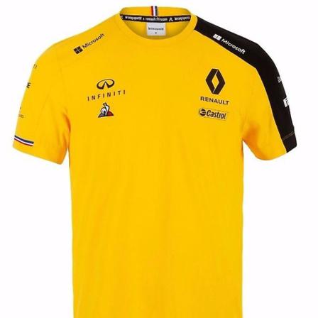 F1 Renault Summer Yellow Kortärmad T-shirt Med Rund Hals M