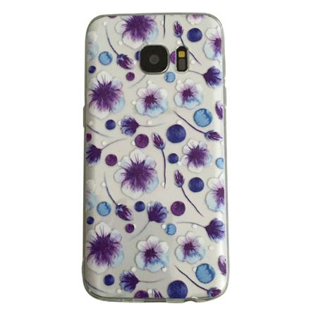 Samsung Galaxy S8 - Blommor Och Blad Lila Blomma Flower Lila