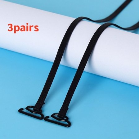 3 par BH Straps Underkläder Axelremmar SVART