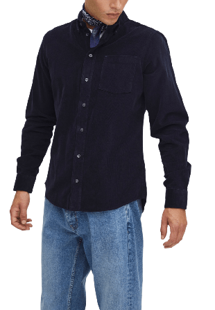 Casual Friday Cfanto Baby Cord Shirt Skjortor Herr Blå XXL