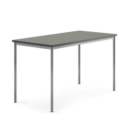 Tisch SONITUS, 1600x800x900 mm, Linoleum dunkelgrau, alugrau