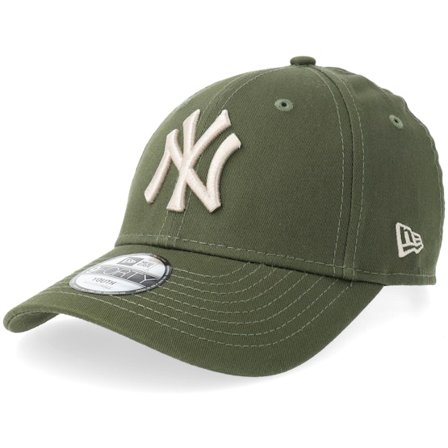 New Era - MLB Grön adjustable Keps - New York Yankees League Essential 9FORTY Olive/Stone Adjustable @ Hatstore