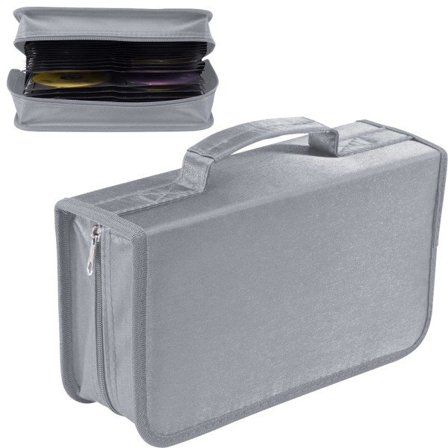 CQBB CD-kotelo, 128 kapasiteettia, merseroitua kangasta, CD DVD -pidike, suojattu vetoketjulla, kannettava levyjen säilytys, lompakkojärjestäjä - 