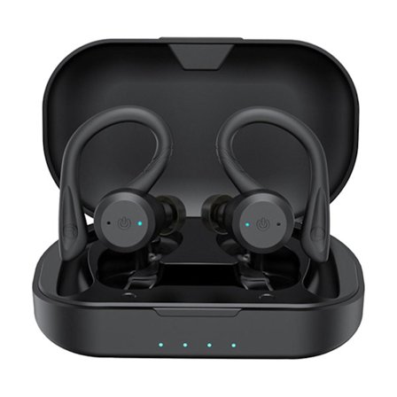 Brusreducerande Bluetooth-headset Trådlös In-ear Hög Effekt Sport Bluetooth-headset Mini Headset(Svart)