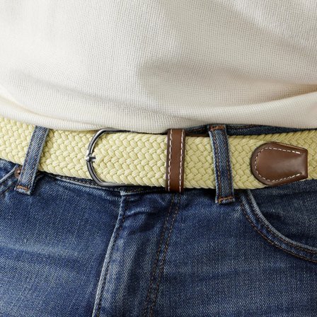 Cream Elastic Belt for Men - Elastic Belts