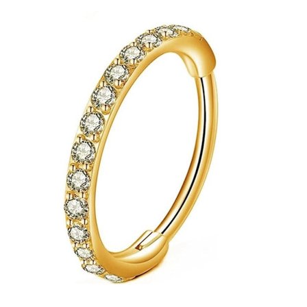 Gångjärnsringar Mikro Zirkonia Örhänge Brosk Näsa Hoop Septum s H4J9 Y8S3