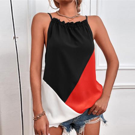 Kvinnor Sommar Väst Lös T-shirt Strand Semester Blus