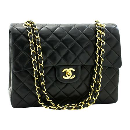 Chanel Vintage, Pre-owned Timeless Zwart, Dames, Maat:ONE Size,leer