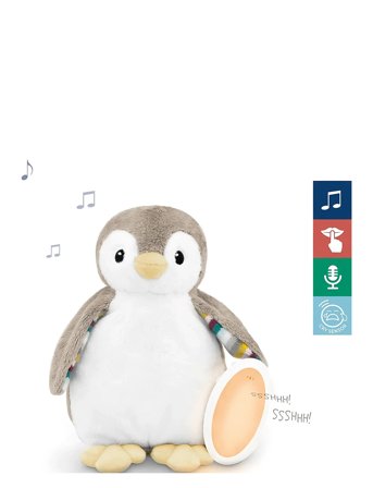 ZAZU Phoebe The Penguin Sleep Shusher - Grey - ONE SIZE