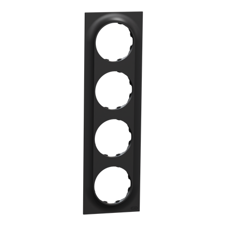 Elko EKO50007 Peitelevy 4-kehys Musta, Kytkimet & pistorasiat