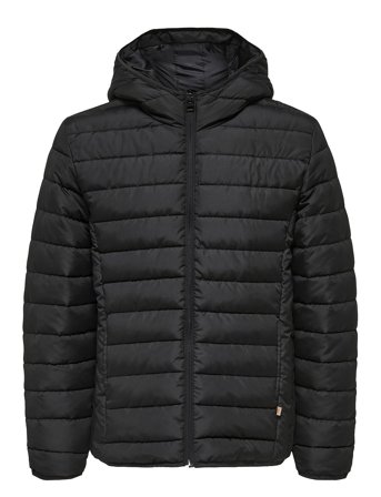 ONLY & SONS Onsbrody Quilt Hood Jacket Otw Vd Svart