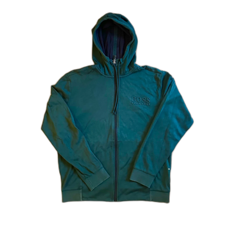 Mörkgrön hoodie från Hugo Boss