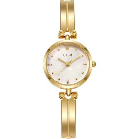 Lyxig Damklocka Armband Rostfritt Stål Vattentät Analog Kvarts Klocka för Kvinnliga Flickor Student