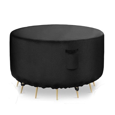 Rundt bordtrekk for hage, rundt møbeltrekk for hage, vanntett støvtett anti-UV bordtrekk hagemøbler for møbelsett -250x70CM
