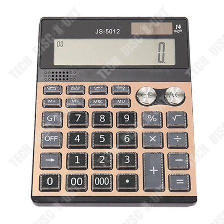 Skrivebordskalkulator - TD - Model 202x152x45MM - Stort skærm - Tale funktion - Solenergi