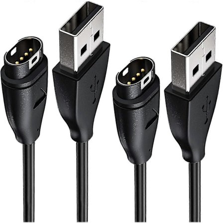 2-pack laddare för Garmin Fenix 6 6s 6x Pro Sapphire, Ankey laddningskabel [db]