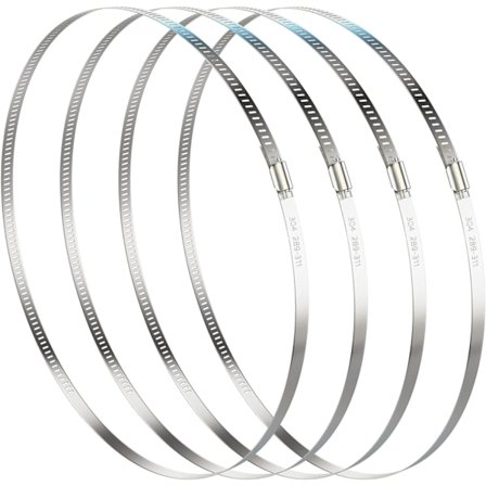 289-311mm Stor Justerbar Rörslang 304 Rostfritt Stål Kanal Camps 4-pack Kapell Kanalrör Lås Clips