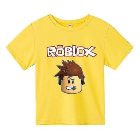 3d bomull sommar Robloxing T-shirt Yellow 13T-160CM