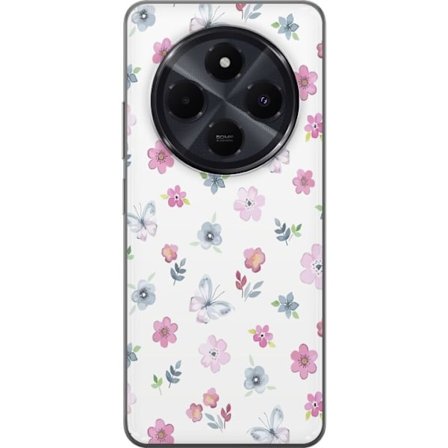 Mobilskal till Xiaomi Redmi A4 med Blommor och fjärillar