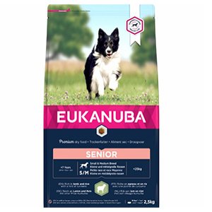 Eukanuba Dog Senior Small/Medium Breed Lamb & Rice - Dyrenes Butik