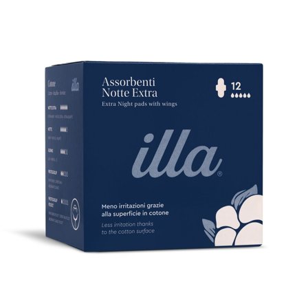 Illa Care Assorbenti Notte Extra 12 Pezzi