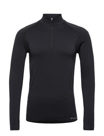 Hmlstroke Seamless Half Zip Sweatshirt Trøje Sort Hummel