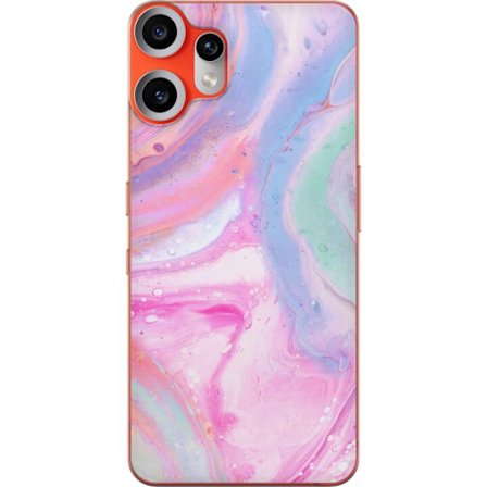Kompatibelt Mobilskal till Nothing Nothing CMF Phone 2 Pro Abstrakt pastellfärgad marmorkonst med flytande akryleffekt i rosa, blått och grönt för