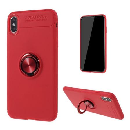 iPhone Xs Max kickstand etui med fingerring - Rød Red
