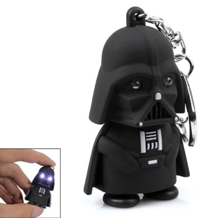 Kreativ Star Wars Svart Kriger Tegneserie LED Lysende Lydnøkkel