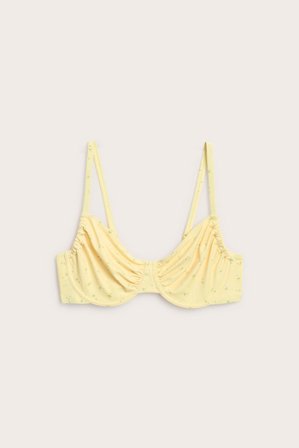 Kappahl | Blommig bikini-bh med bygel Ljusbeige 90D | Ljusbeige