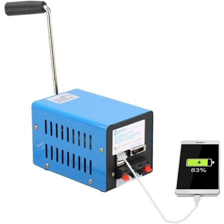 Håndsving Generator Høj Effekt Dynamo Oplader Bærbar Nød Håndsving USB Opladning Nødoverlevelse