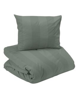 Påslakanset satin bredrandig 2-delar Grön - Redlunds