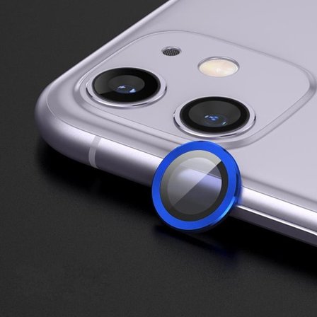 iPhone 12 Metal Hoop Ring Protector for Camera 2 pcs Blue