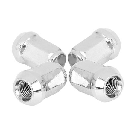 X Autohaux 4 st Bil Hjulmutterkåpor Skruv Bulge Acorn Cone Racing Bult Huvudskydd Stöldskydd Låsmuttrar Bultar M12/14x15 M12x125
