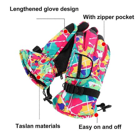 Vandtætte ski handsker til kvinder, varme handsker til udendørs brug