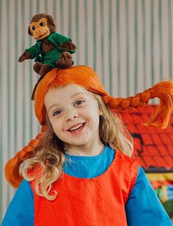 Pippi Langstrømpe Herr Nilsson Docka, 16 Cm - Brown - 160 mm