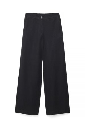 NA-KD Pantalon décontracté coupe ajustée à taille mi-haute - Pantalons fluides évasés - Noir - EU 40