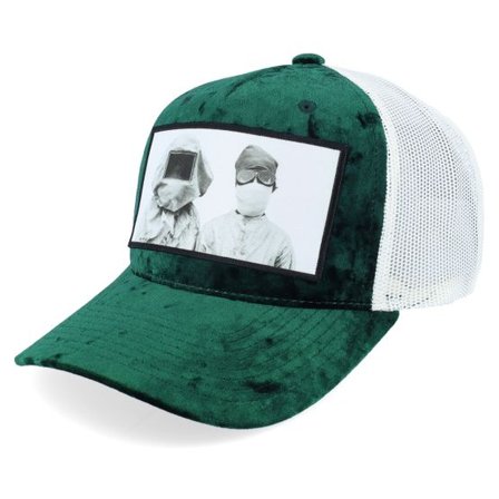 Calza Pennello - Grön trucker Keps - Plague Velvet Green/Ivory A-frame Trucker @ Hatstore