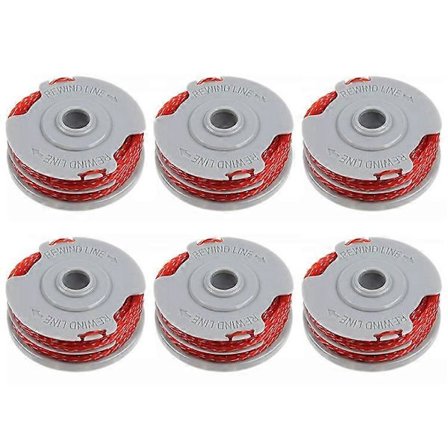 6 stk. erstatningsspoler kompatible for Flymo Contour 500XT / Power Trim 500XT gressklipper trådspoler, FLY021 / 513937190