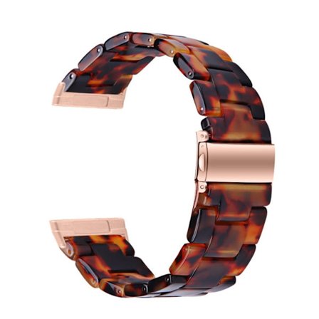 Fitbit Sense 2 / Versa 4 armband i resin-stil med metallspänne - Sköldpaddsskal Färg